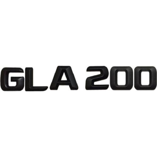 Matt Black " GLA 200 " Car Trunk Rear Letters Words Number Badge Emblem Decal Sticker for Mercedes Benz GLA Class GLA200