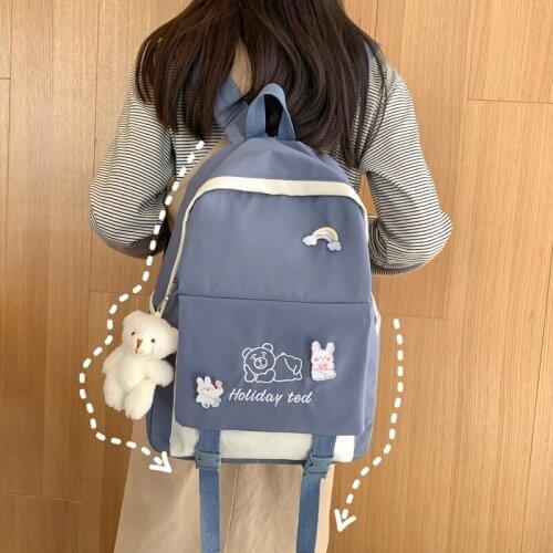 Pupil Kawaii School Backpack Women Korean Japanese Cute School Bags for Teenage Girls Waterproof Lightweight Travel Backpack New