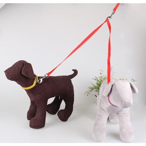 1Pc Nylon Dog Two Double Head Traction Rope Dog Chain Three Colors Pet Traction Rope for Pet Outside Walking Supply