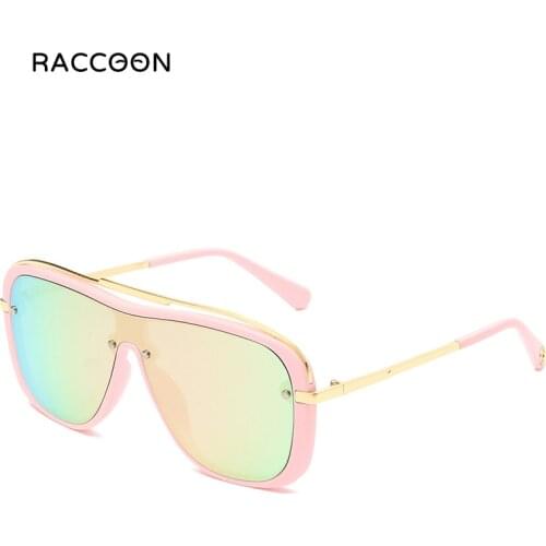 Women Fashion Trend Stainless Mirror Men Metal Lady Brass One Piece Reflective Sunglasses Cool Beach Party Sun Glasses UV400