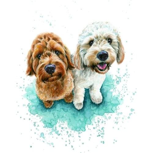 Full Square round Diamond Animal Havana Curled Poodle 5D DIY Diamond Painting Embroidery Cross Stitch kits diamond Mosaic Decor