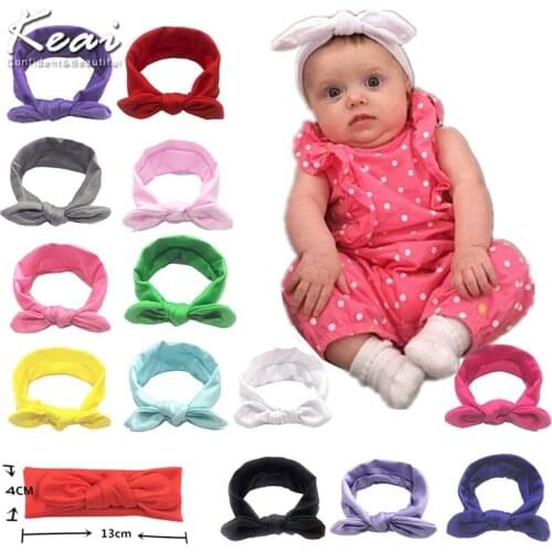 Solid Color Soft Baby Hair Bands Bowknot Elastic HeadBands For Women Children Tuban Baby Headwear Hair Accessories 0-3 months
