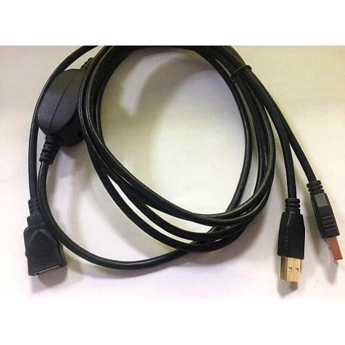 USB Splitters-baolongking USB 2.0 1 Female to 2 Male Y Splitter 2 Port Hub Adapter Cable 1.5m(With USB print cable 1.8M)