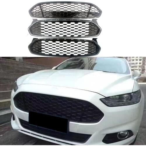 Front Honeycomb Grilles Vent Upper Grille For Ford Fusion Mondeo 2013-2016