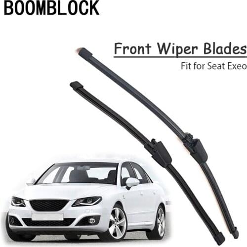 BOOMBLOCK 2PCS High Quality Front Windshield Wiper Blades For Seat Exeo 2008-2013 Accessories