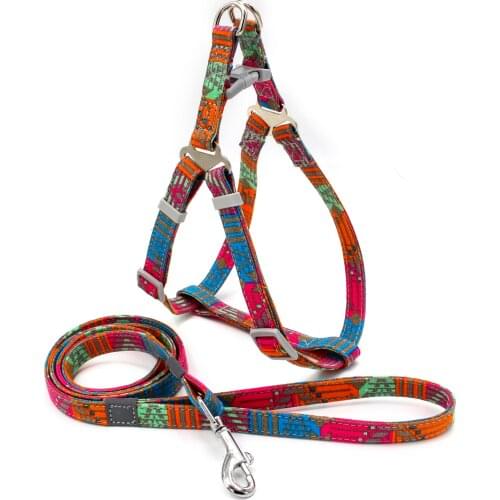 No Pull Dog Harness Set Bohemian Style Leash Puppy Kitten Breathable Vest Harness Sets One Piece New Fashion Accessories For Dog
