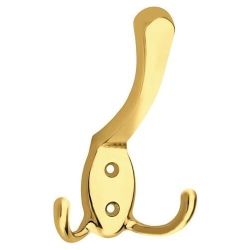 Hafele Eddıl Iı Cloakroom Hanger, Polished Brass Color