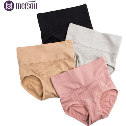 Meisou Women High Waist Shaping shapers Panties Breathable Body Shaper Slimming Tummy Underwear Trainer Underpant Knickers