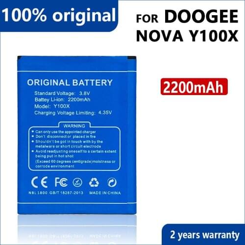 100% Original 2200mAh Y100X Battery Phone For DOOGEE NOVA Y100X For Doogee Y100X High quality Batteries With Tracking Number
