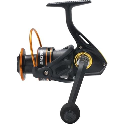 12 Axis Interchangeable Folding Rocker Arm Spinning Fishing Wheel Golden roughening aluminium design prolongs service life