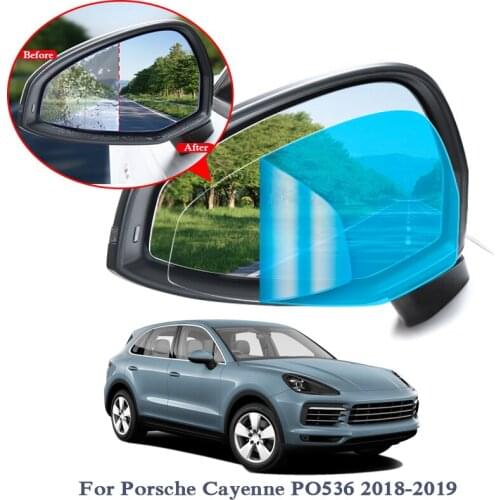 2PCSAnti Fog Car Window Clear Film Car Rearview Mirror Protective Film For Porsche Cayenne Macan Paramera Waterproof Car Sticker