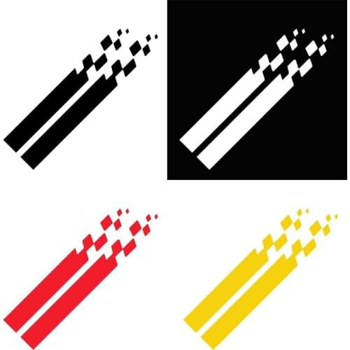 2Pcs Sporty Stripe Car-Styling Vehicle Hood Reflective Decals Sticker Decor