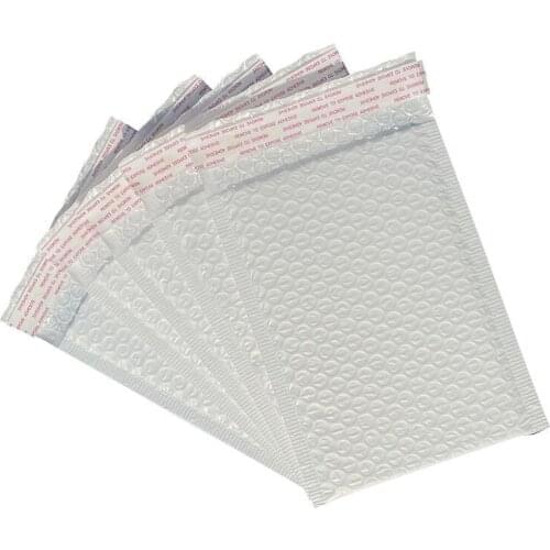 20Pcs White Pearlescent Film Bubble Envelope Bag Shockproof Moisture-proof and Pressure-proof Storage and Transport Bag