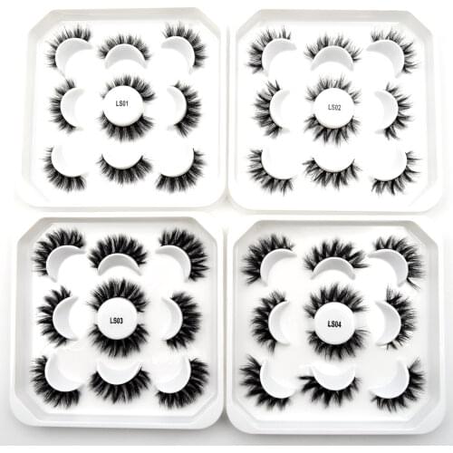 12 pairs visofree eyelashes fur lashes handmade full strip lashes crisscross natural false eyelashes human hair eye lashes