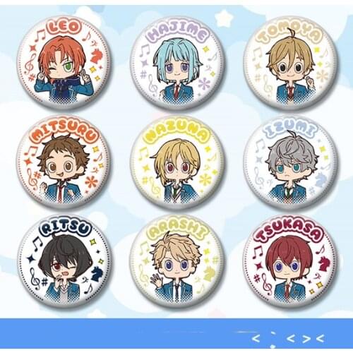 58mm Idol dream Ensemble Stars Leo Hajime Tomoya Nazuma Cute Iron Button Brooch Badge