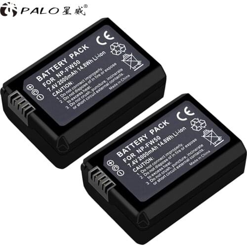NP-FW50 NP FW50 np fw50 7.4V 2000mAh Camera Battery for Sony Alpha a6000 a6500 a6300 a5000 a3000 NEX-3 a7R