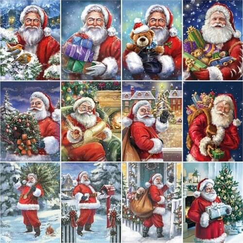 5d DiY Full Diamond Painting Santa Claus Christmas Picture Needlework Diamond Embroidery Cross Stitch Kits Mosaic Home Decor Art