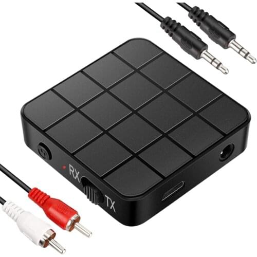 Bluetooth 5.0 Transmitter Receiver Bluetooth Audio Adapter 2 in 1 Bluetooth Adapter Mini Portable 3.5mm Jack