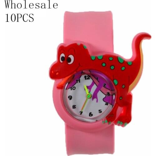 Wholesale 10pcs 49 Different Colors Kids Watch Cartoon Toy Clock Dinosaur Unicorn Panda Sports Quartz Watch Boy Girl Gift Clock