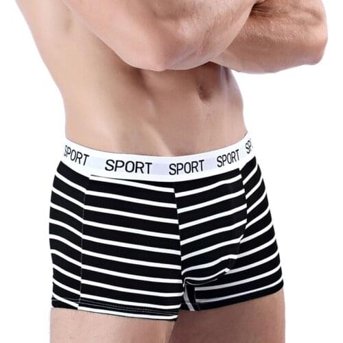 Cotton Mens Underwear Boxer Maple Stripe Mens shorts Personality Boy Boxer Personality Fit Sports Boxer Shorts Mens Panties