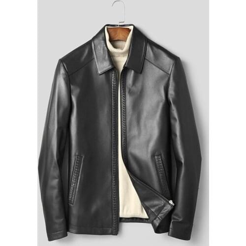 Genuine Jacket Men Clothes 2020 Mens Sheepskin Coats Motorcycle Leather Jackets 4xl Chaqueta P-OB18612 ZL985