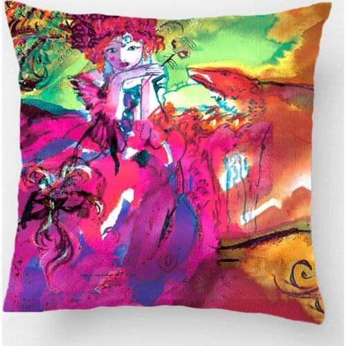 Mirandolina Venetian Carnival Masks Wedding Decorative Cushion Cover Pillow Case Customize Gift For Car Sofa Seat Pillowcase