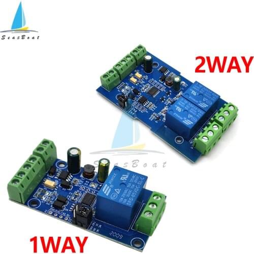 Modbus-Rtu 1/2 Channel DC 7-24V Relay Module Switch RS485 Communication TTL UART Interface with Anti-Reverse Protection
