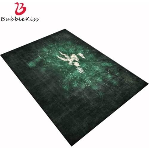 Bubble Kiss Carpets For Living Room Abstract Emerald Green Messy Clew Line Art Area Rugs For Bedroom Decor Soft Floor Mat