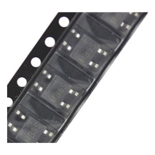 New 1000pcs SMD MB6S 0.5A 600V Single Phases Diode Rectifier Bridge SOP-4