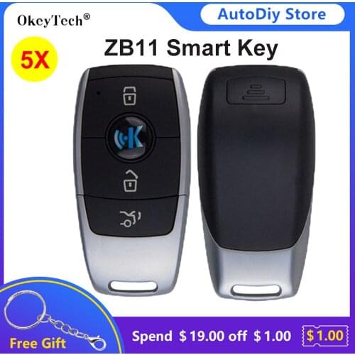 Okeytech 5PC/lot KD Smart Remote Key ZB11 Keydiy Smart Key Fob Replacement 3 Buttons For KD-X2 Generator Programmer Keylessgo