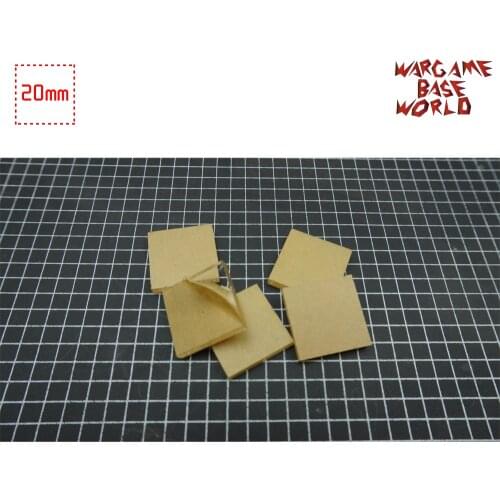 TRANSPARENT / CLEAR BASES for Miniatures - Square 20mm Clear Bases