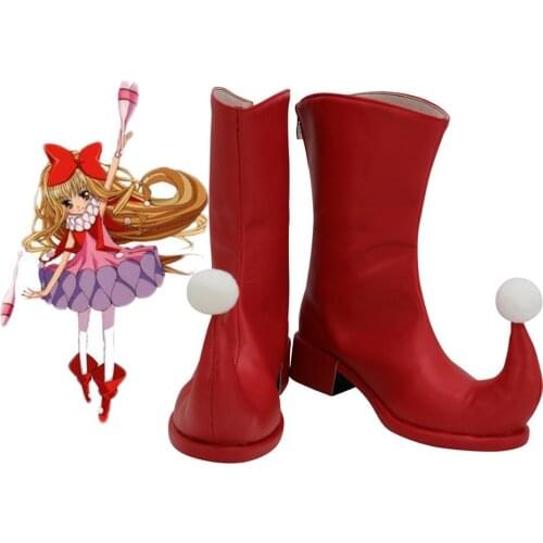 Shugo Chara Rima Mashiro Cosplay Boots Red Shoes Custom Made for Unisex Any Size
