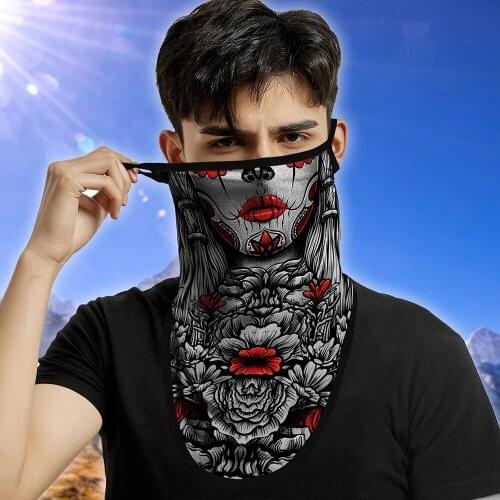 Triangle Balaclava Breathable Neck Gaiter Head Scarf Tube Buff Bandana Earloop Face Shield Reusable Mask Halloween Face Cover