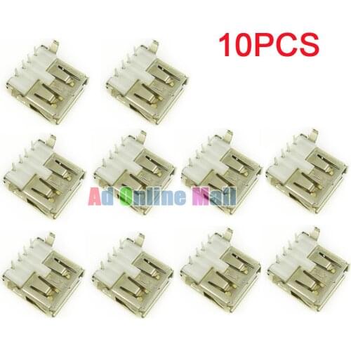 USB-A Type Connector 90 Degree Bend Feet A USB Socket USB-A Female Interface 10PCS/LOT