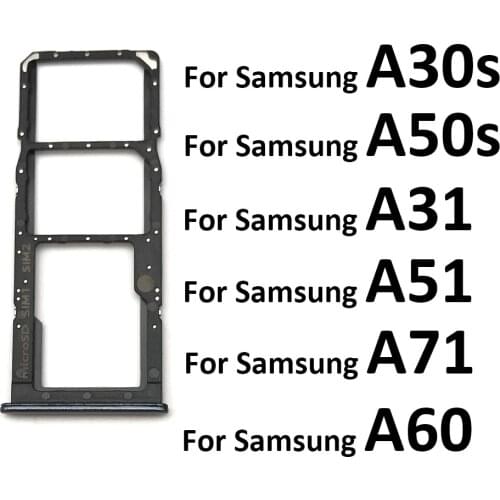 10Pcs/Lot, SIM Card Slot SD Card Tray Holder Adapter For Samsung A30S A50S A31 A51 A71 A60