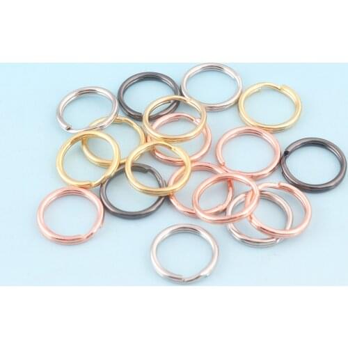12mm Colorful Keyrings Round Jewelry rings Metal Mini Split Rings for Key Chain Wholesale Key Lanyard Findings Jump rings