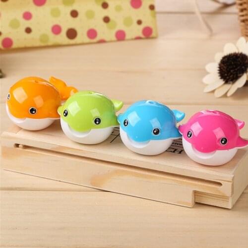 3pc Cartoon Whale Double-hole Pencil Sharpener Creative Manual Pencils Sharpener Office Student Supplies Stationery