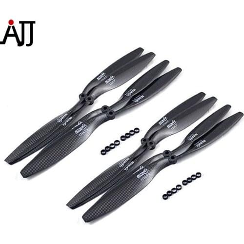 4pairs/bag Rctimer 12x4.5'' 1245 Carbon Fiber CW CCW Propellers with hole adapter FPV Multirotor Quadcopter Props 4*Carbon-1245