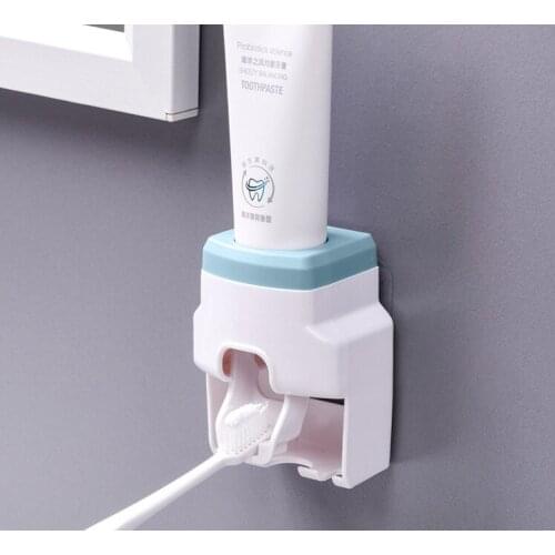 Automatic Toothpaste Dispenser Bathroom storage organization Automatic toothpaste squeezing Punch-free toothbrush holder