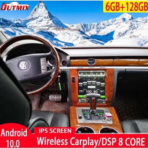 6+128G Android 10 Tesla style Car dvd player Navigation For Volkswagen Phaeton 2003-2013 Multimedia Player Radio HD Carplay