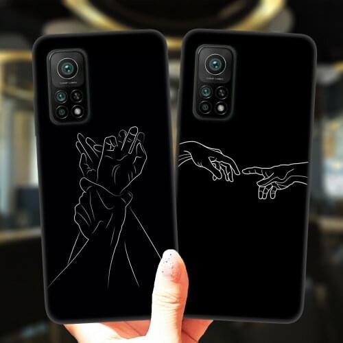 Mona Lisa David Girl Lines Art Black Case For Xiaomi Mi 10T Lite Redmi Note 9S 7 8 9 10 Note10 Pro 8T 9C Black Silicone Cover