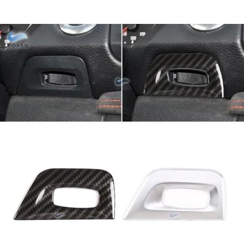 For BMW 1 Series E81 2007 2008 2009 2010 2011 Car Carbon Texture Center Control Ignition Switch Key Hole Cover Frame Trim