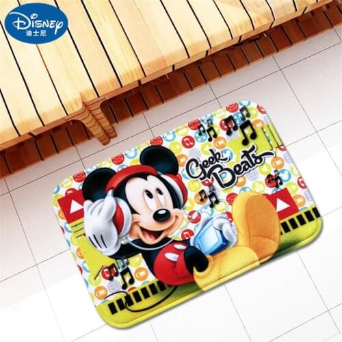 Disney Cartoon Mickey and Minnie Mouse Door Mat Kids Boys Girls Game Mat Bedroom Kitchen Carpet Indoor Bathroom Mat