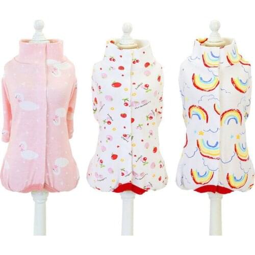 Cute Small Dogs Pajamas Striped Pet Dogs Cat Clothes Puppy Jumpsuit For Dog Coat For Chihuahua Pomeranian Dogs Clothing Shirt