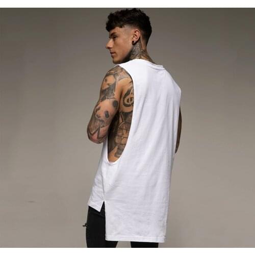 New Fashion Cotton Sleeveless Shirts Hip Hop Tank Top Men Fitness Shirt Mens Singlet Bodybuilding Workout Gym Vest Fitness Men