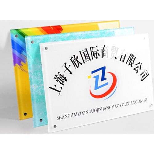 Customise Company Logo Sign Stickers High Adhesive Personal Design Acrylic Signs Stickers
