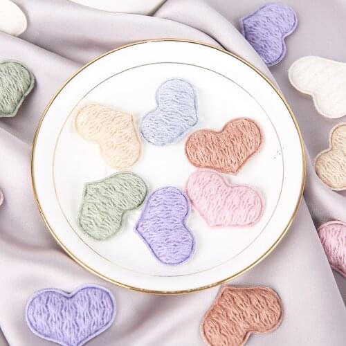 10Pcs/Pack 4*3CM Heart Felt Patches Appliques For Clothing Sewing Supplies DIY Hair Clip Accessories Home Decor Wedding Patches