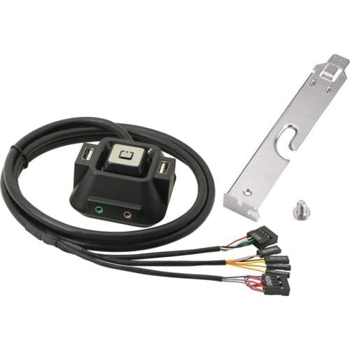 Desktop Computer Case Switch,Reset HDD Button Switch with Dual USB Ports,Power Button,Audio Ports for Desktop PC Case