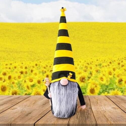 2021 New Easter Bumble Bee Gnome Tomte Nisse Swedish Elf Home Farmhouse Kitchen Decor