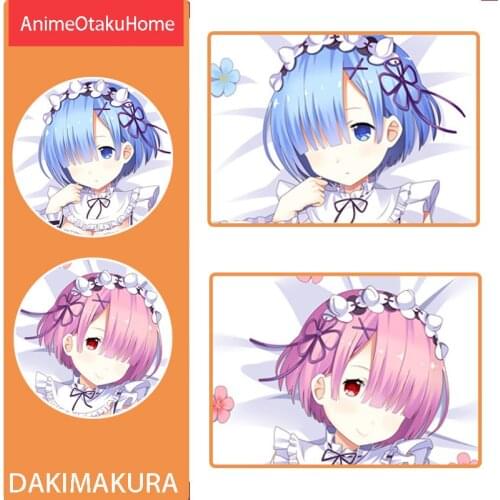 NEW Anime Re Zero kara Hajimeru Isekai Seikatsu Rem Pillowcases Otaku Bedding Dakimakura Hugging Body Throw Pillow Case Cover